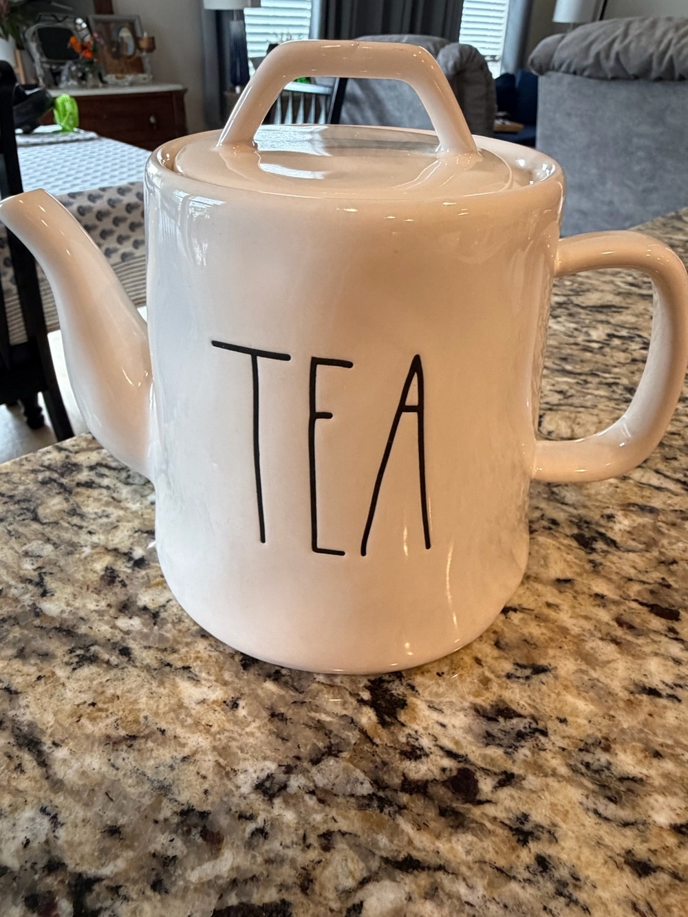 Rae Dunn Magenta White Ceramic Farmhouse Teapot from Artisan Collection